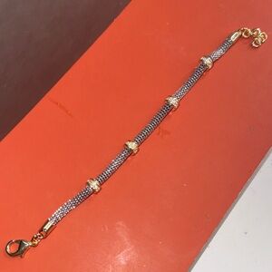 Gold and Silver Mesh Bracelet